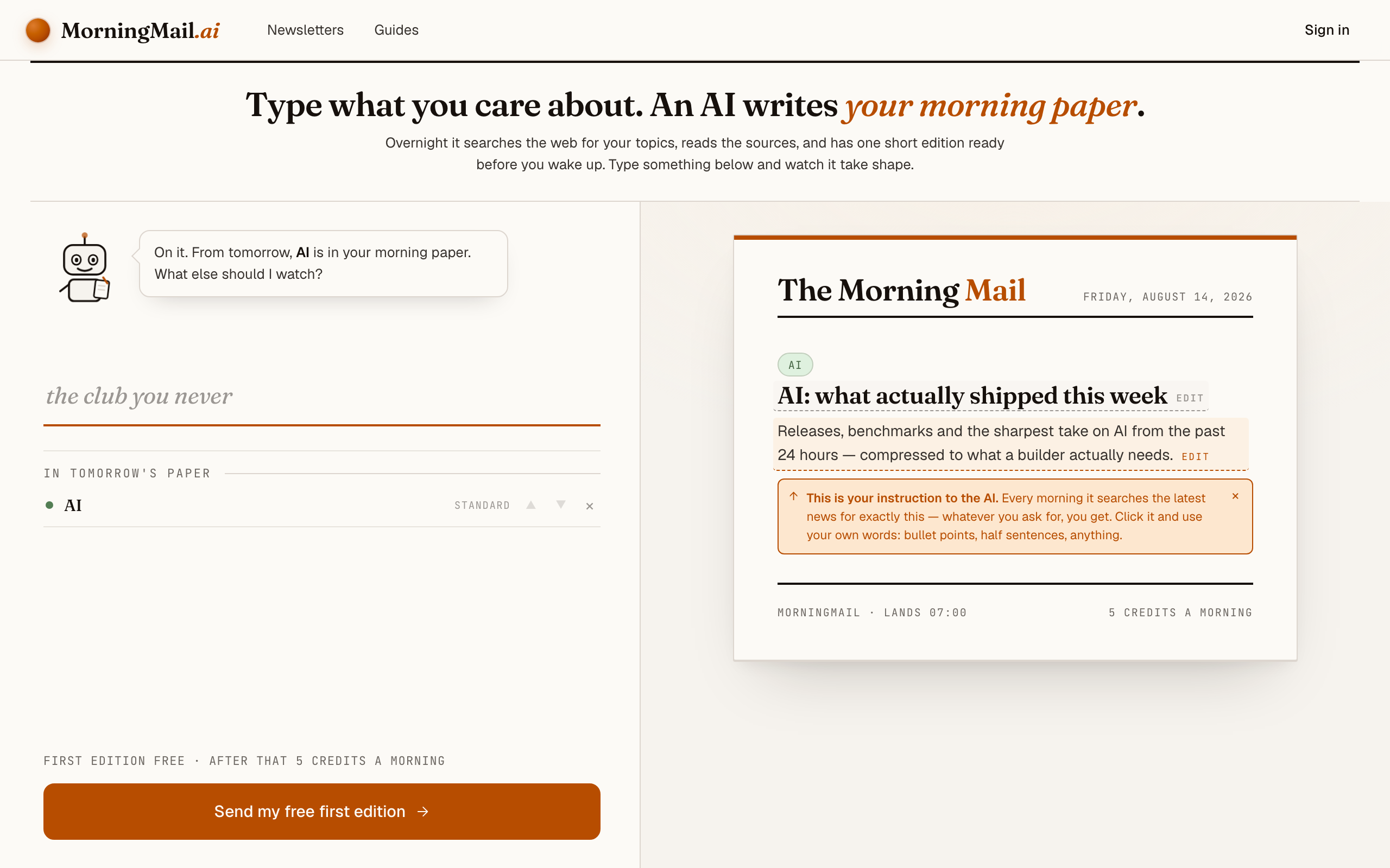 How to Create Your Own AI Newsletter in 2 Minutes — AI · Worth knowing